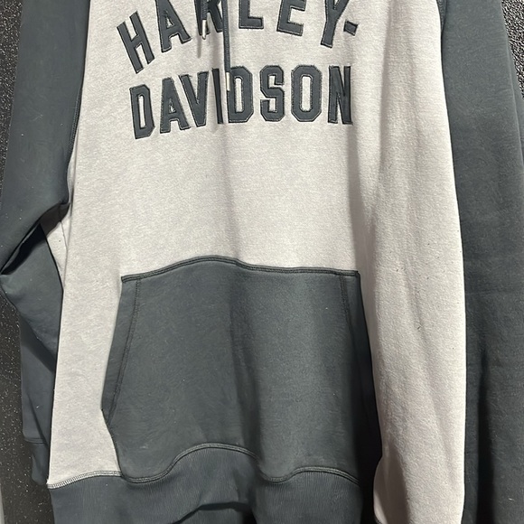Harley-Davidson Men's Grey and Black Hoodie - Picture 4 of 6